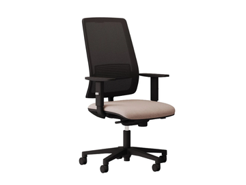 STAR - Height-adjustable fabric office chair with armrests by Las Mobili - view 2